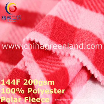 Polyester-gestrickter Druckpolarfleece-Stoff für Kleidermantel (GLLML397)